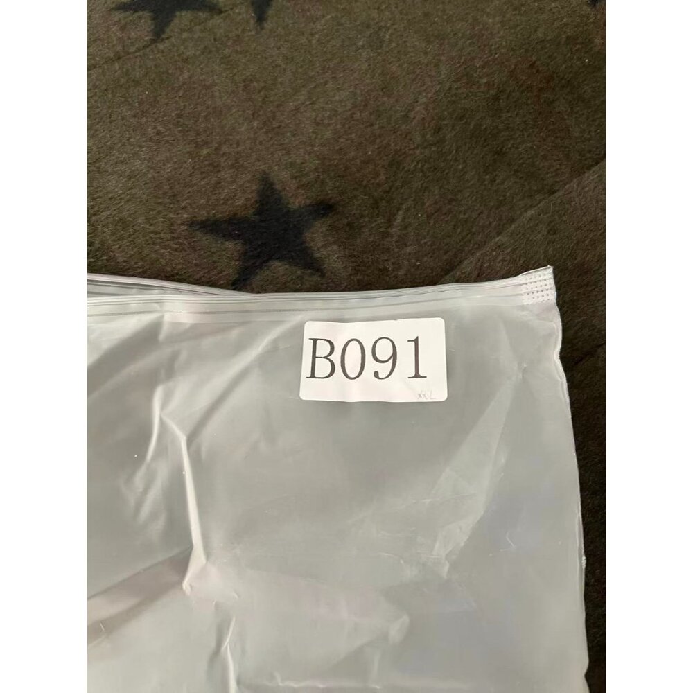 NWOT Anthropologie Wool Blend Green Star Double Face Trench Coat Olive Size M - Picture 11 of 11